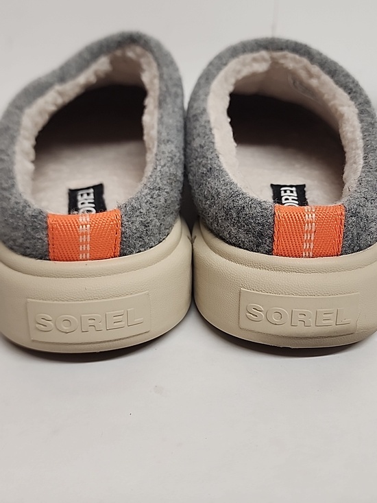 Sorel Men's Tan Suede Slip-On Loafers with Gray Collar Size10 Comfortable & cozy - Picture 4 of 8